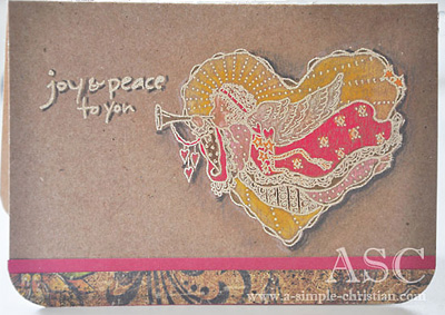 Angel Christmas cards are handmade greeting cards that has an angel as a focus design.