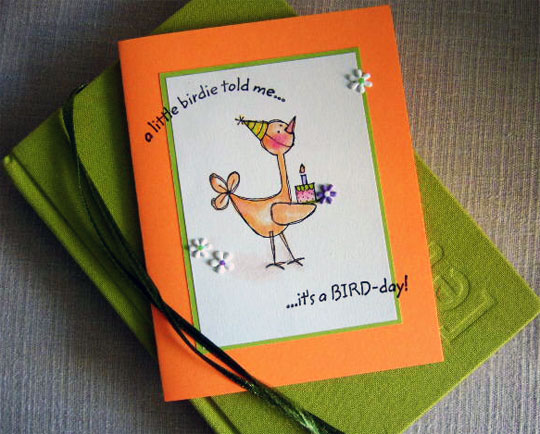 A birthday card for someone young at heart. Bright and cheerful design.
