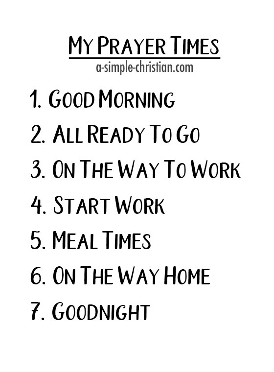 7 Planned Prayer Times