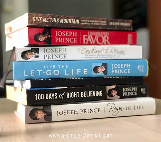 A small collection of Christian books by Joseph Prince.