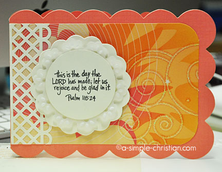 Another Christian handmade card design with bible verse.